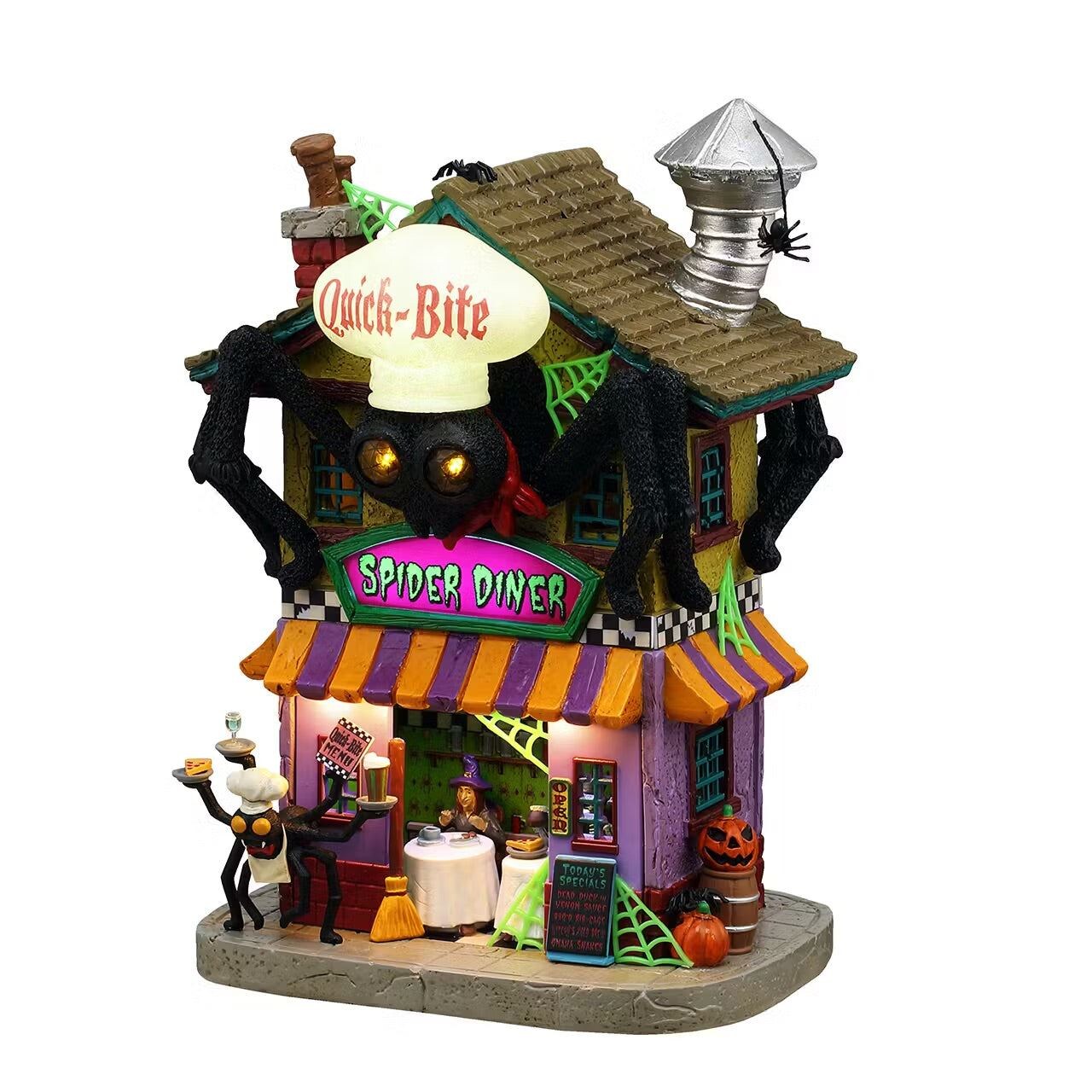 Lemax Spooky Town Halloween Village: Quick-Bite Spider Diner 55295
